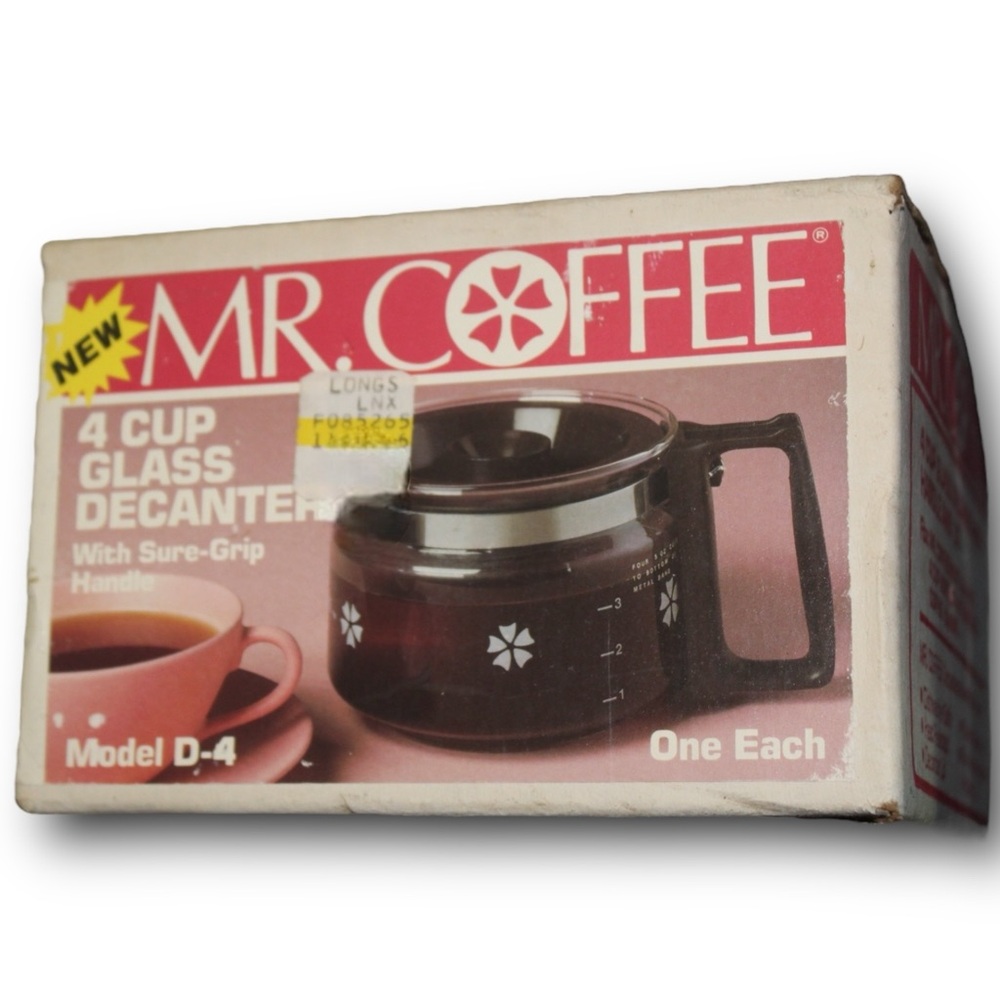 4 cup MrCoffee maker glass decanter